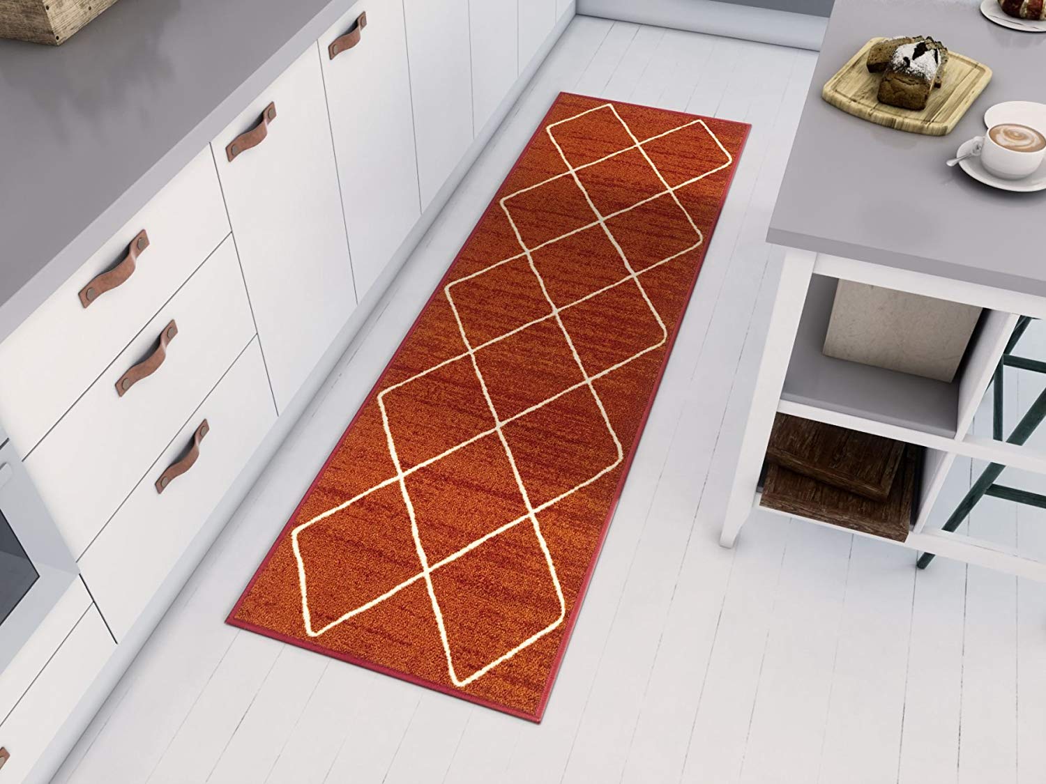 Kitchen Rug Design Orange Kitchen Rug