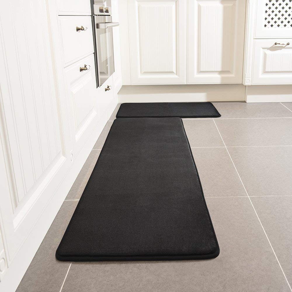 black kitchen rug