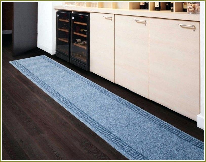 blue kitchen rug
