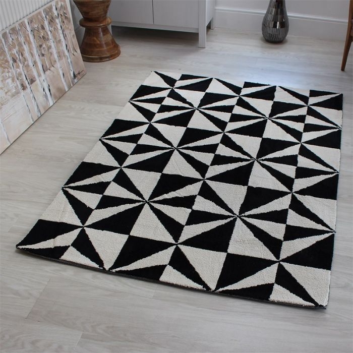 monovhrome kitchen rug