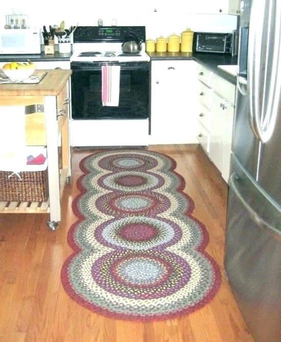 red kitchen rug