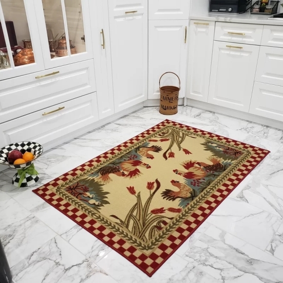 red kitchen rug red rug