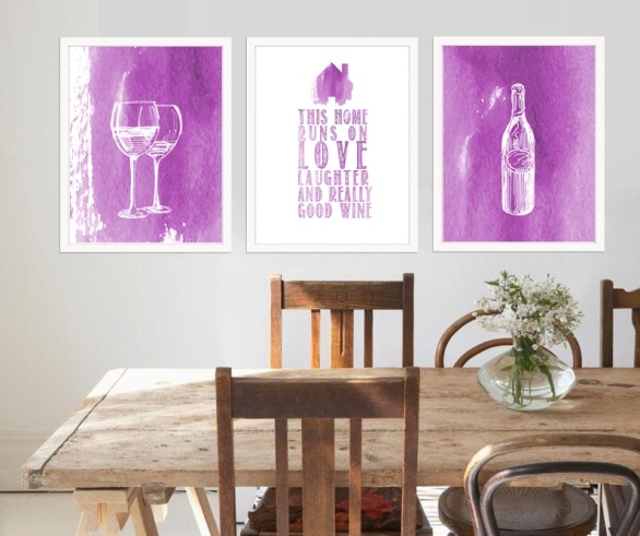 Purple Kitchen Wall Décor Design Purple Kitchen Wall Décor Ideas