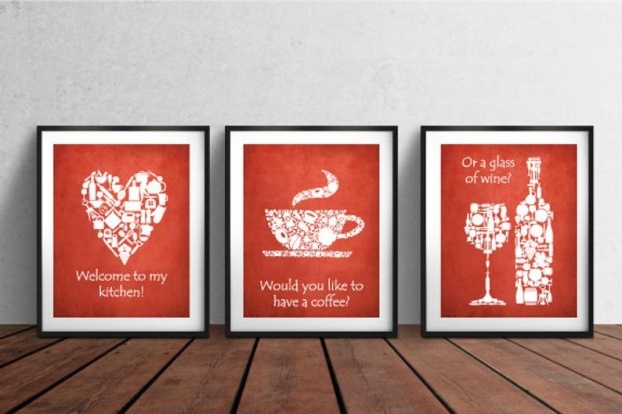 Red Kitchen Wall Décor Design Red Kitchen Wall Décor Ideas