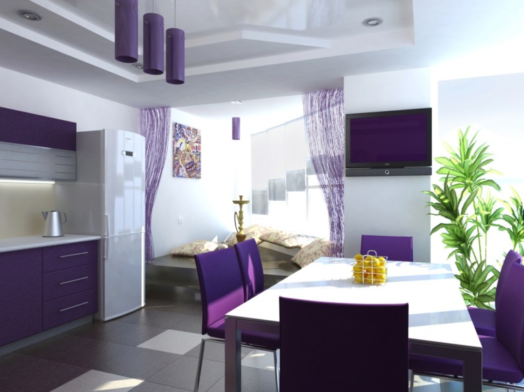 Purple Kitchen Design Purple Kitchen Design Ideas