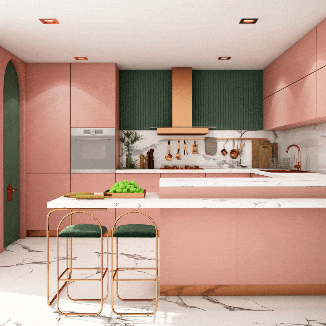 Pink Kitchen Design