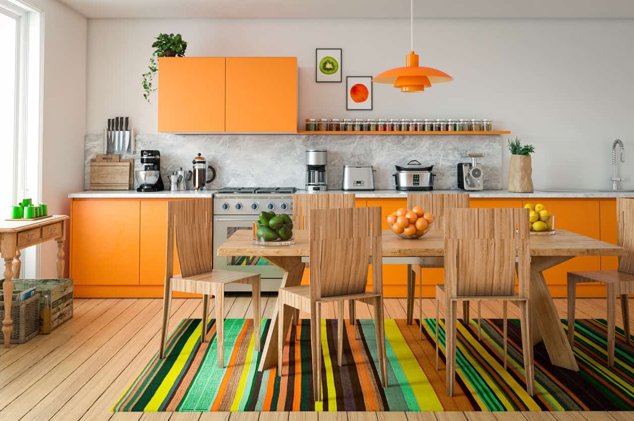 Orange Kitchen Design Orange Kitchen Design Ideas