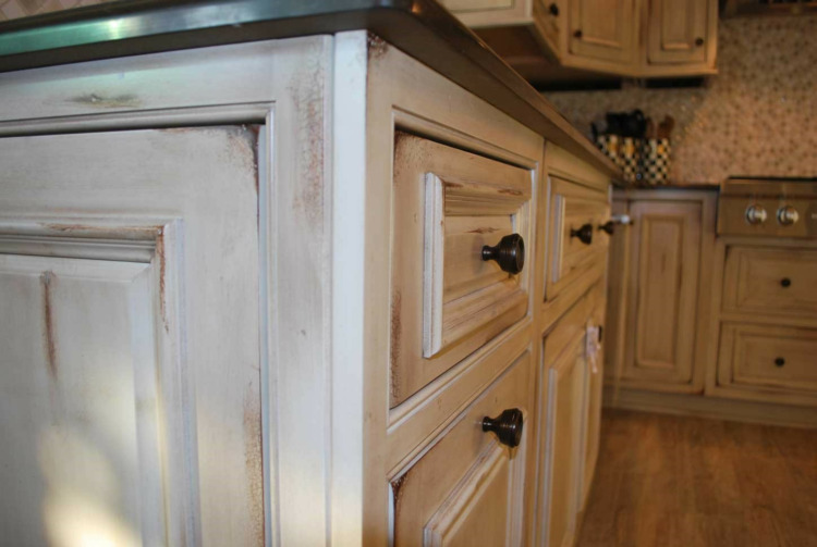 Distressed Kitchen Cabinets