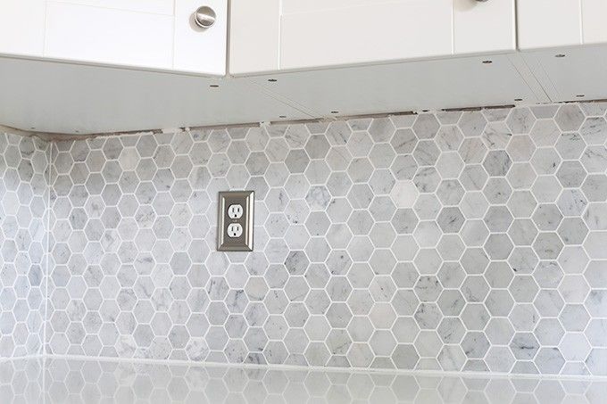 Marble Hexagon Kitchen Backsplash