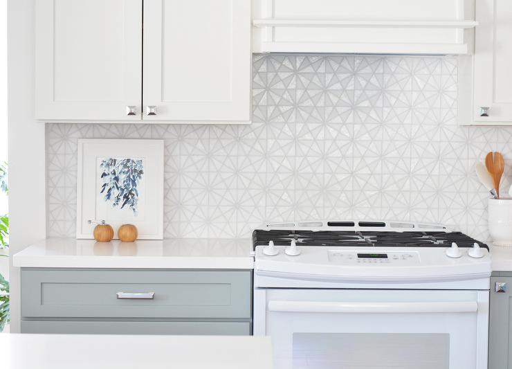 White Hexagon Kitchen Backsplash