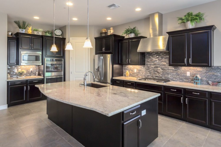 granite countertop for dark cabinet