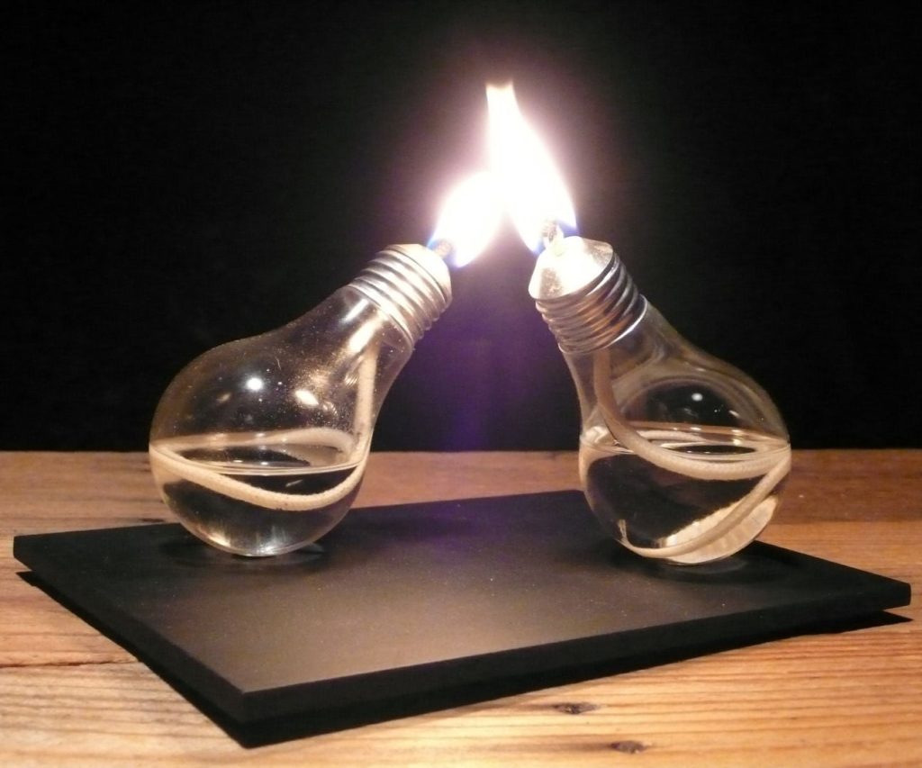 Old Light Bulp Oil Lamps