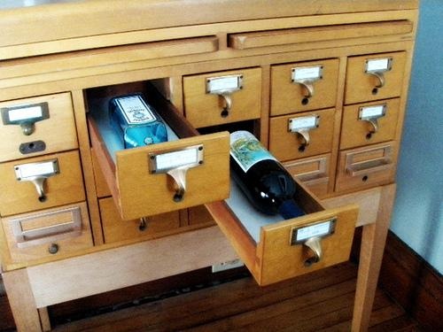 Repurpose a Card Catalogue Into a Mini Bar