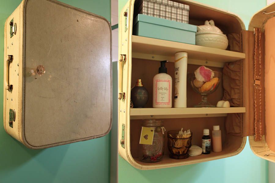 Repurpose an Old Suitcase Into a Medicine Cabinet