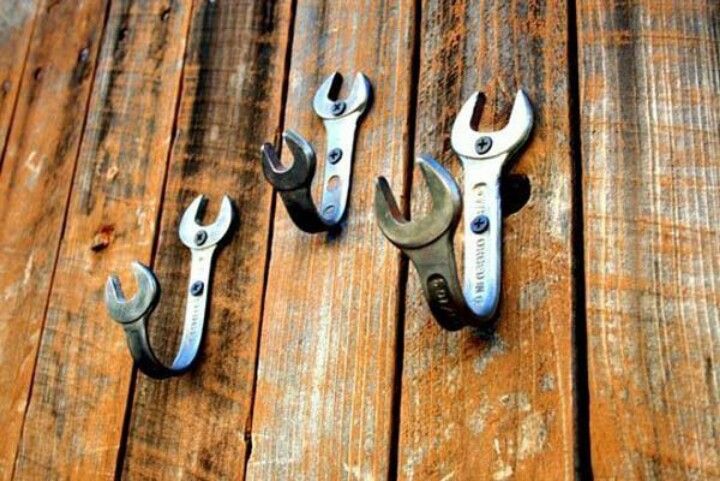 Turn Old Wrenches Into Wall Hooks