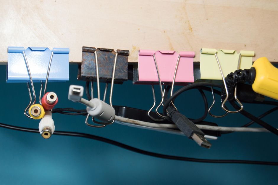 Use Paperclips to organize cables