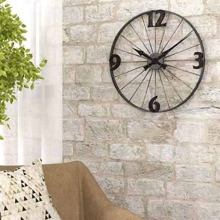 Wall Clock from old Bike Wheel