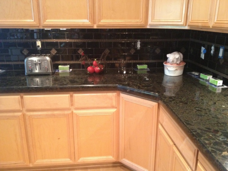 Black Beauty Countertop with Black Tile