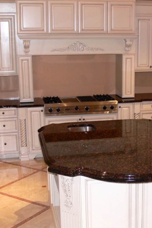 Cabinets to Match with Tan Brown Granite Countertops Kitchen