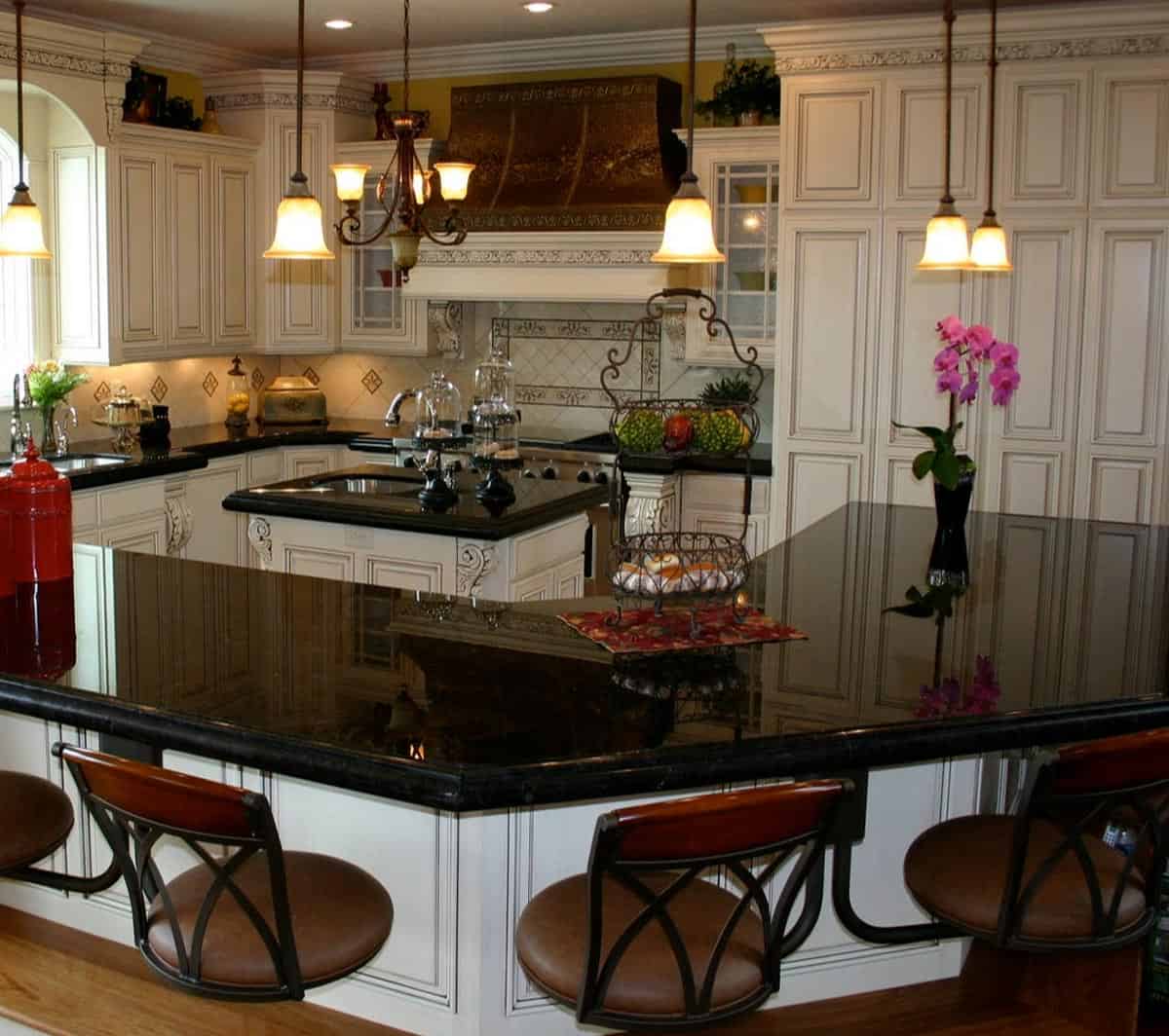 Classy Black-White Granite Countertop
