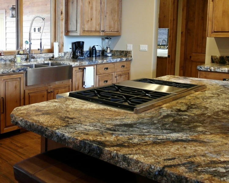 Copper Canyon Granite Slab is Flat