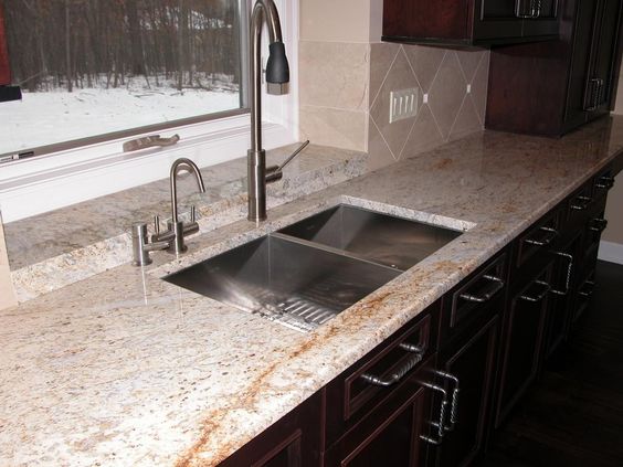 Granite Countertop with Double Sink