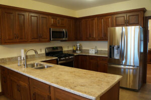 Granite and Wooden Base Cabinets
