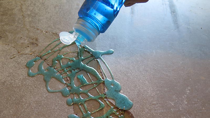 How To Get Burn Marks Off Concrete with Liquid Dish Soap Solution