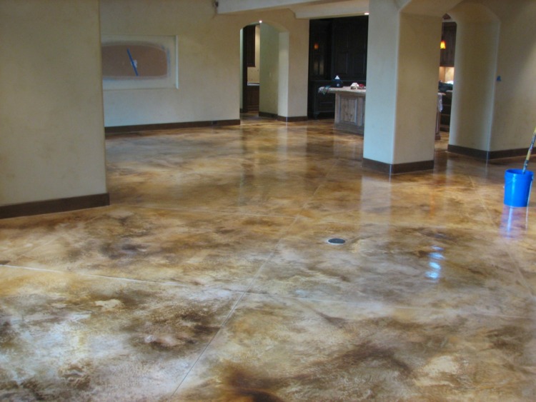 How to Stain Concrete to Look Like Marble