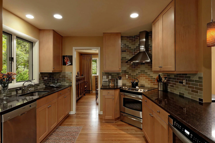 Moss Wall Rainforest Green Granite Countertop