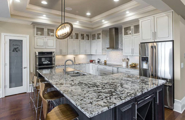 Salt and Pepper Granite Countertops-blizzard