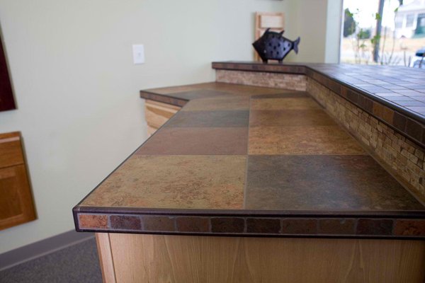 Wood Look Porcelain Tile Countertop