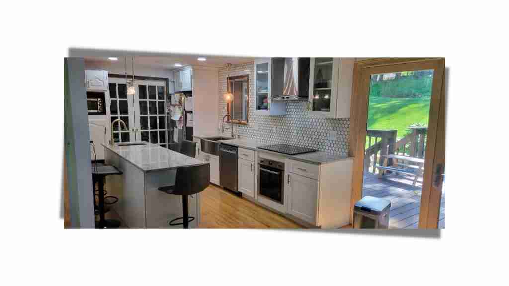 gallery kitchen with island