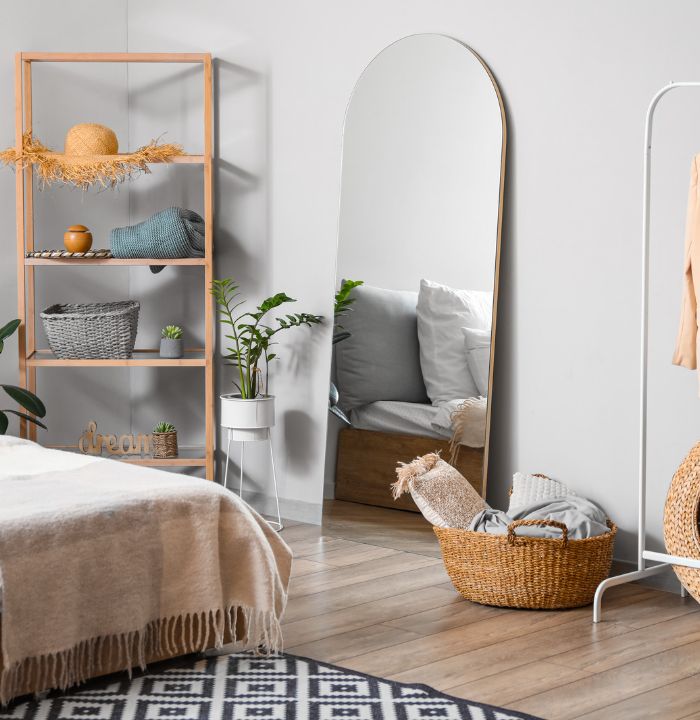mirror in bedroom