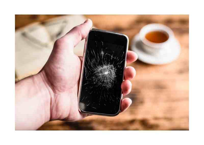 Cracked smartphone