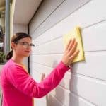 how to clean stains off garage door