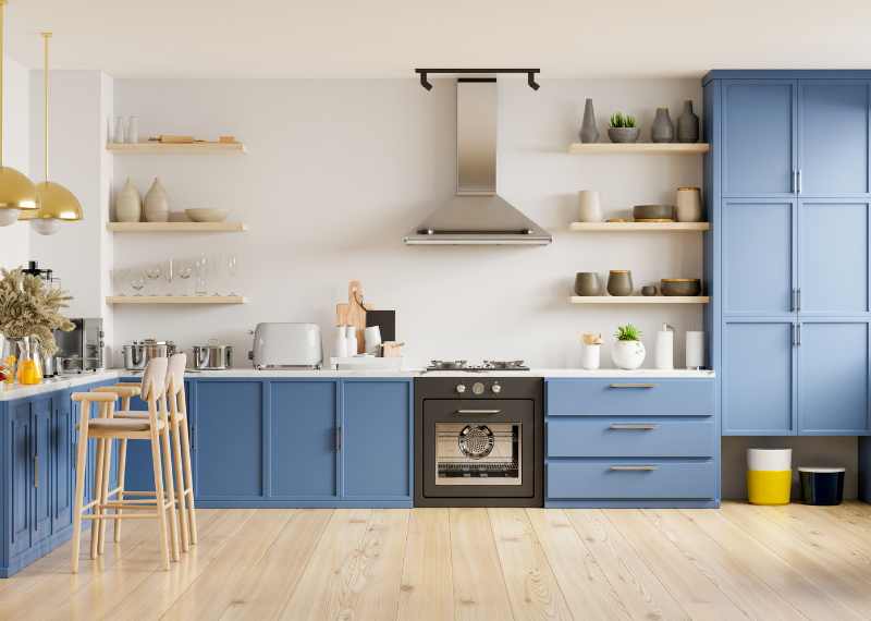 Beautiful Dark And Light Blue Kitchen Cabinet Ideas We Love