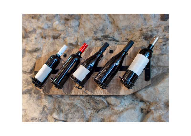 wooden wall wine storage