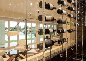 floor to ceiling mounted wine racks
