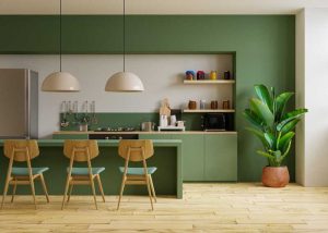 Sage, olive green color palette cavbinets